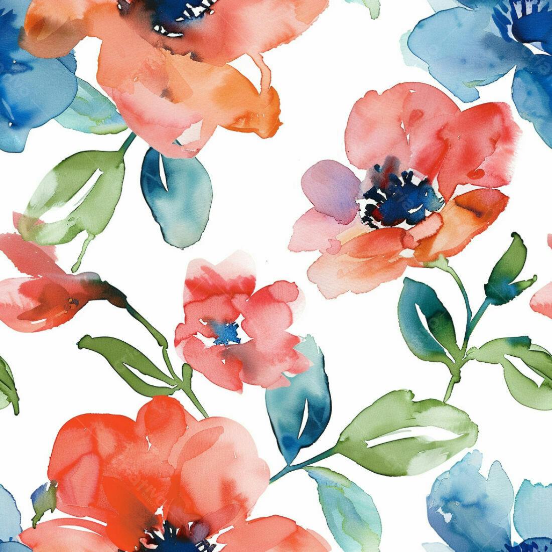 Textura floral aquarela para papel de parede