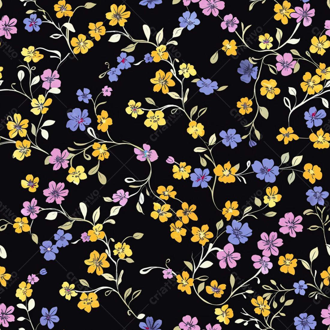 Textura floral romântica para papel de parede