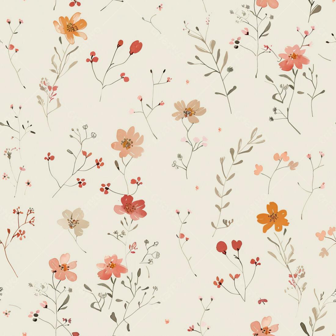 Textura floral romântica para papel de parede