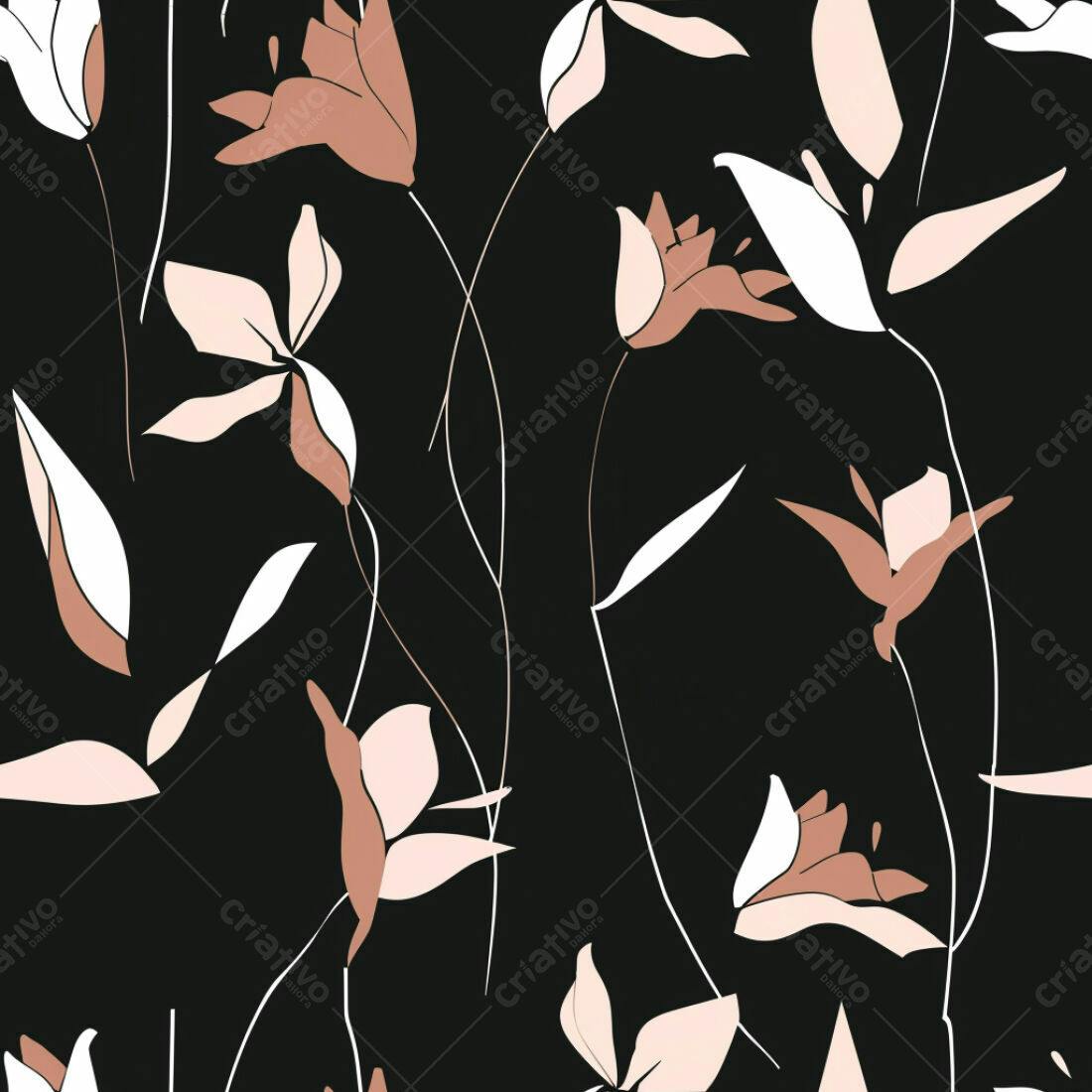 Textura Floral Rosa e Bege para Fundo