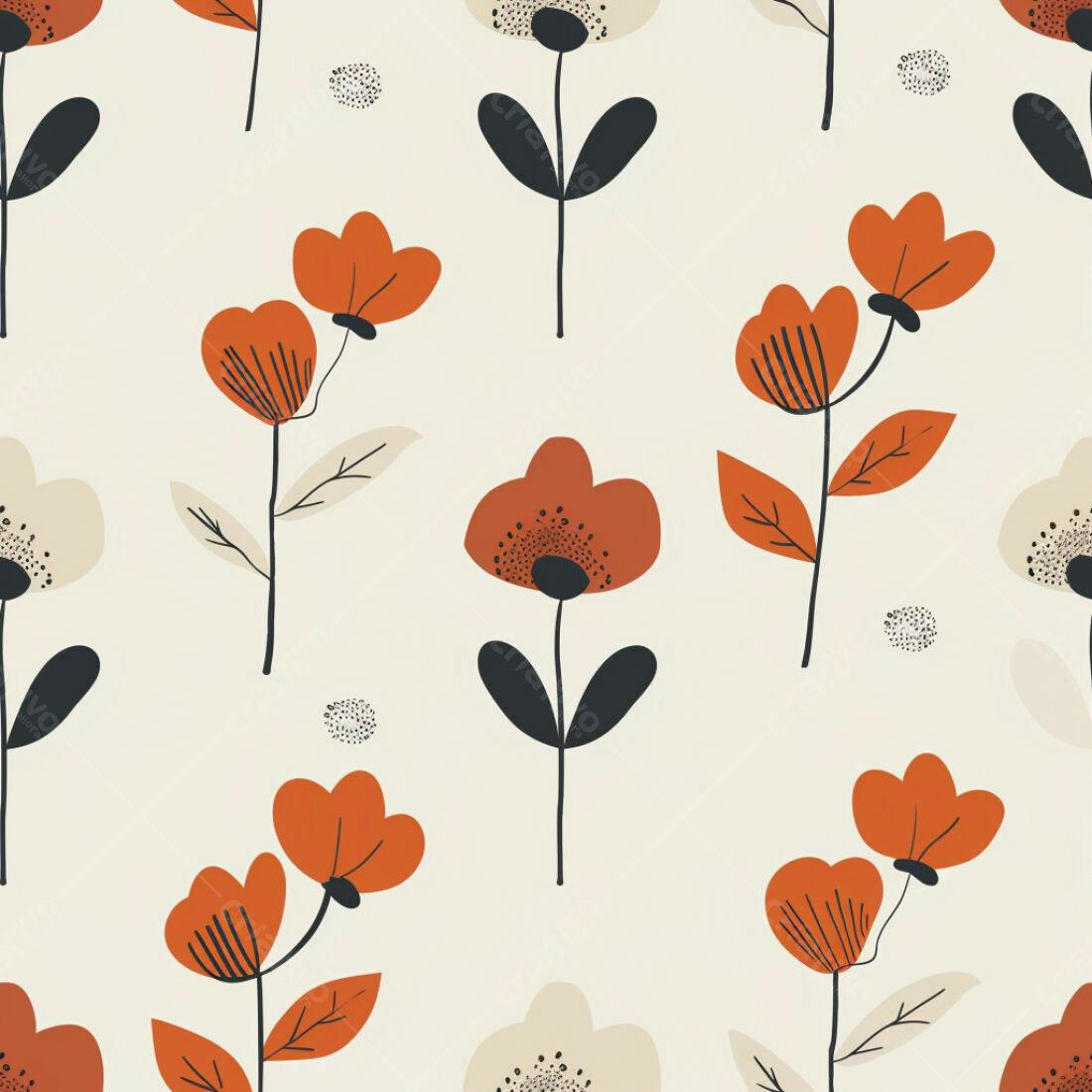 Textura floral tons terrosos para papel de parede