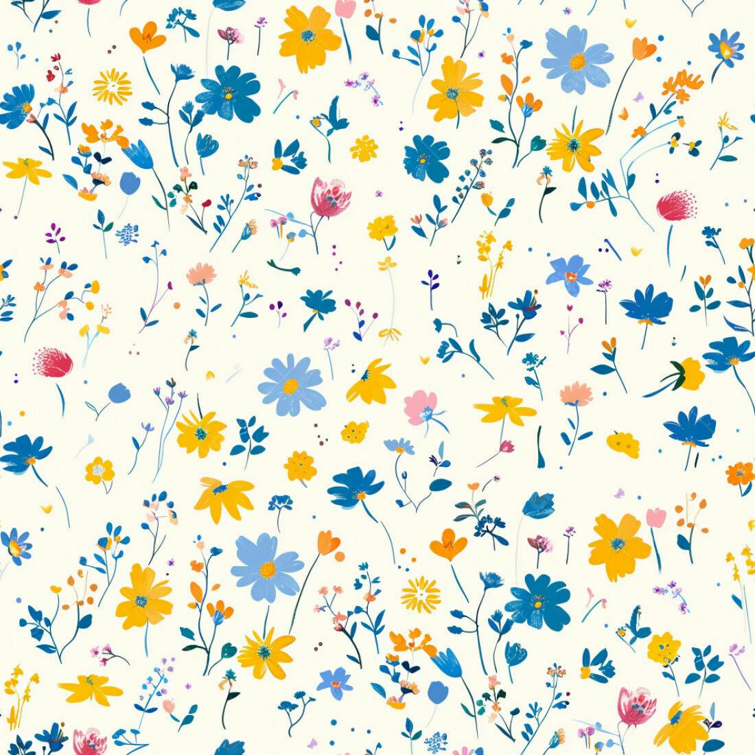 Textura floral colorida para papel de parede