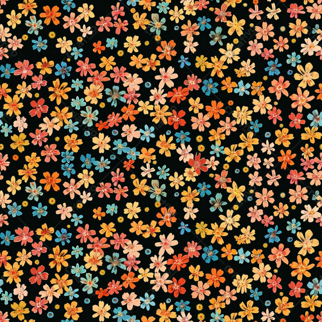 Textura floral colorida para fundo
