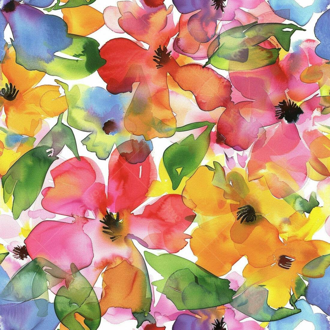Textura floral aquarela colorida para fundo