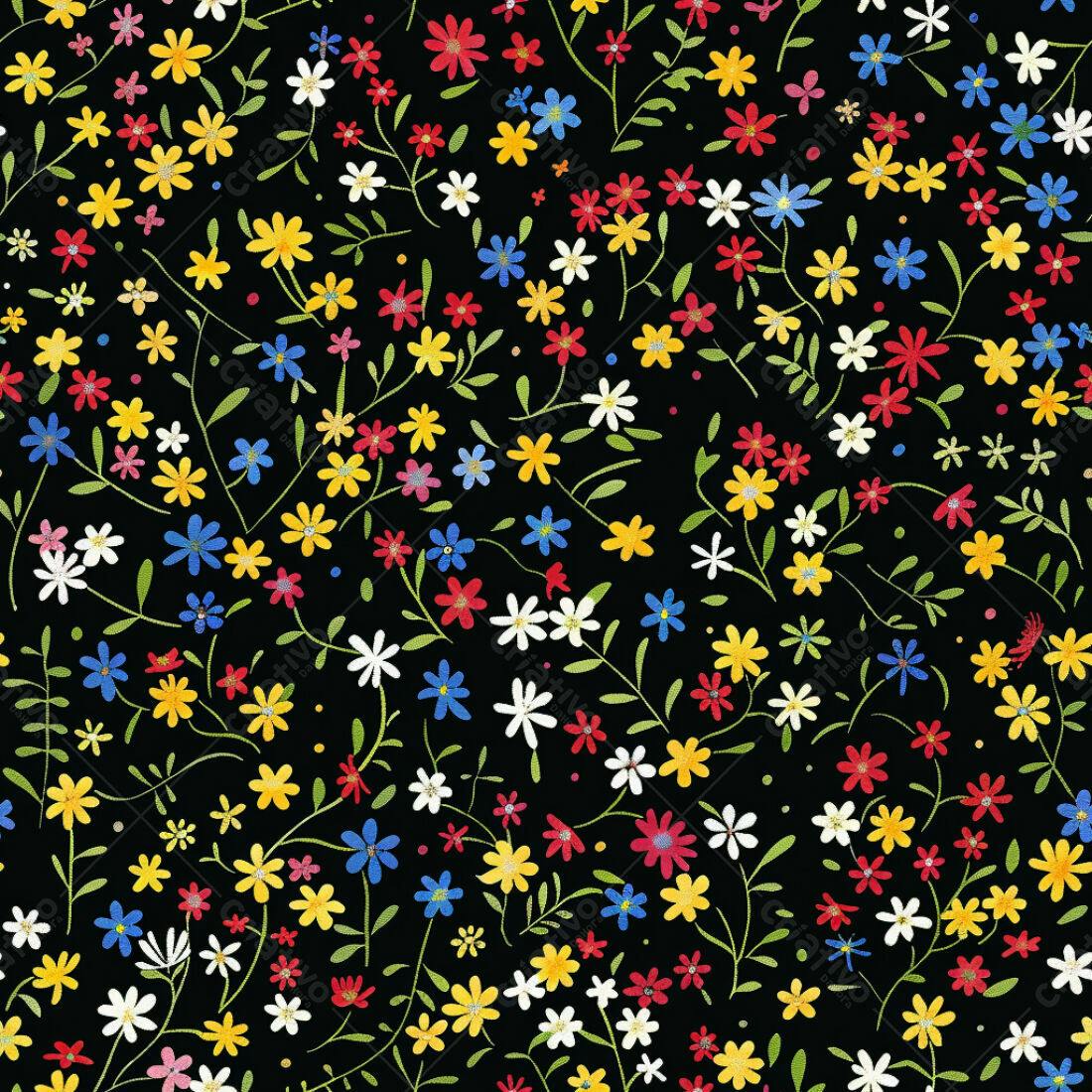 Textura floral colorida para fundo