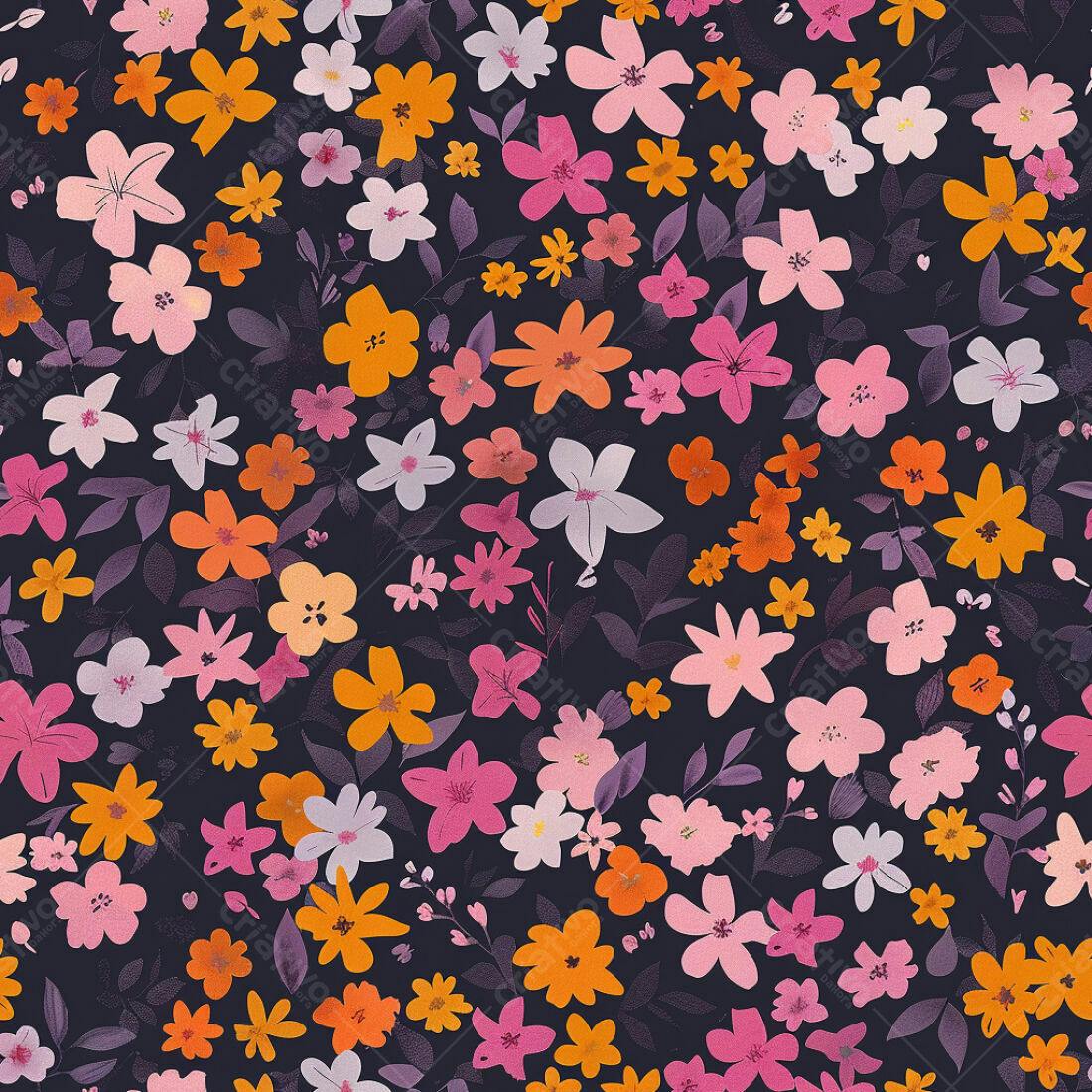Textura floral colorida para fundo