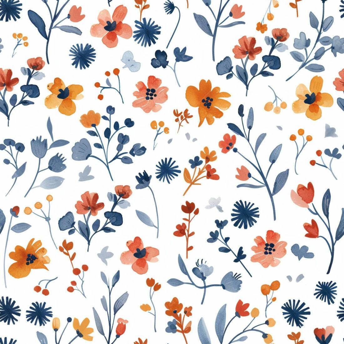 Textura floral aquarela para papel de parede