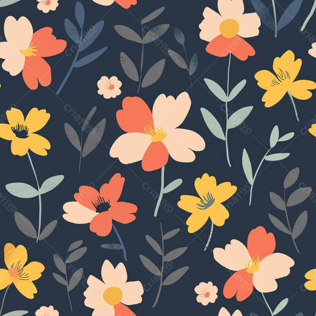 Textura floral colorida para papel de parede