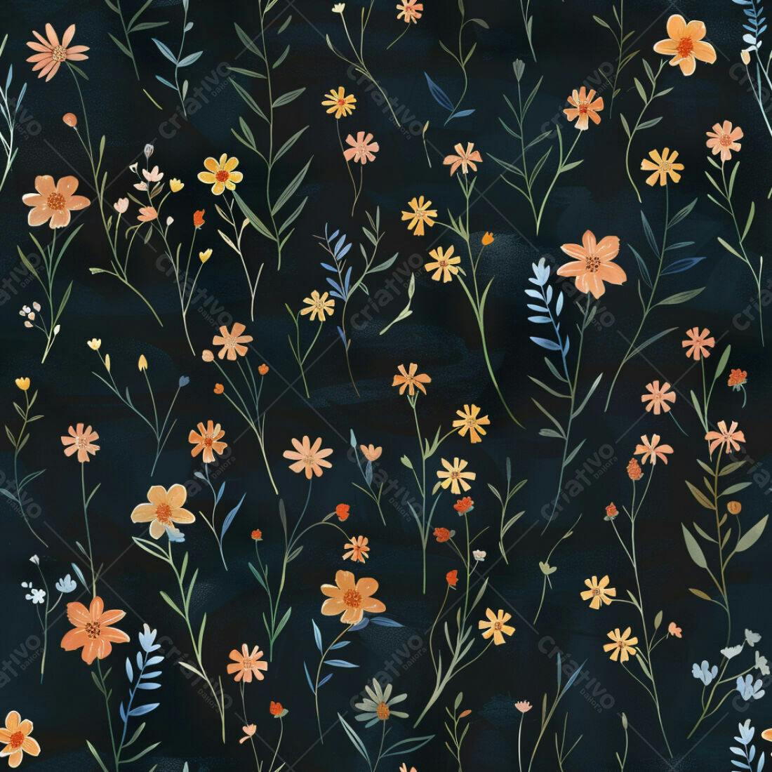 Textura floral romântica para papel de parede