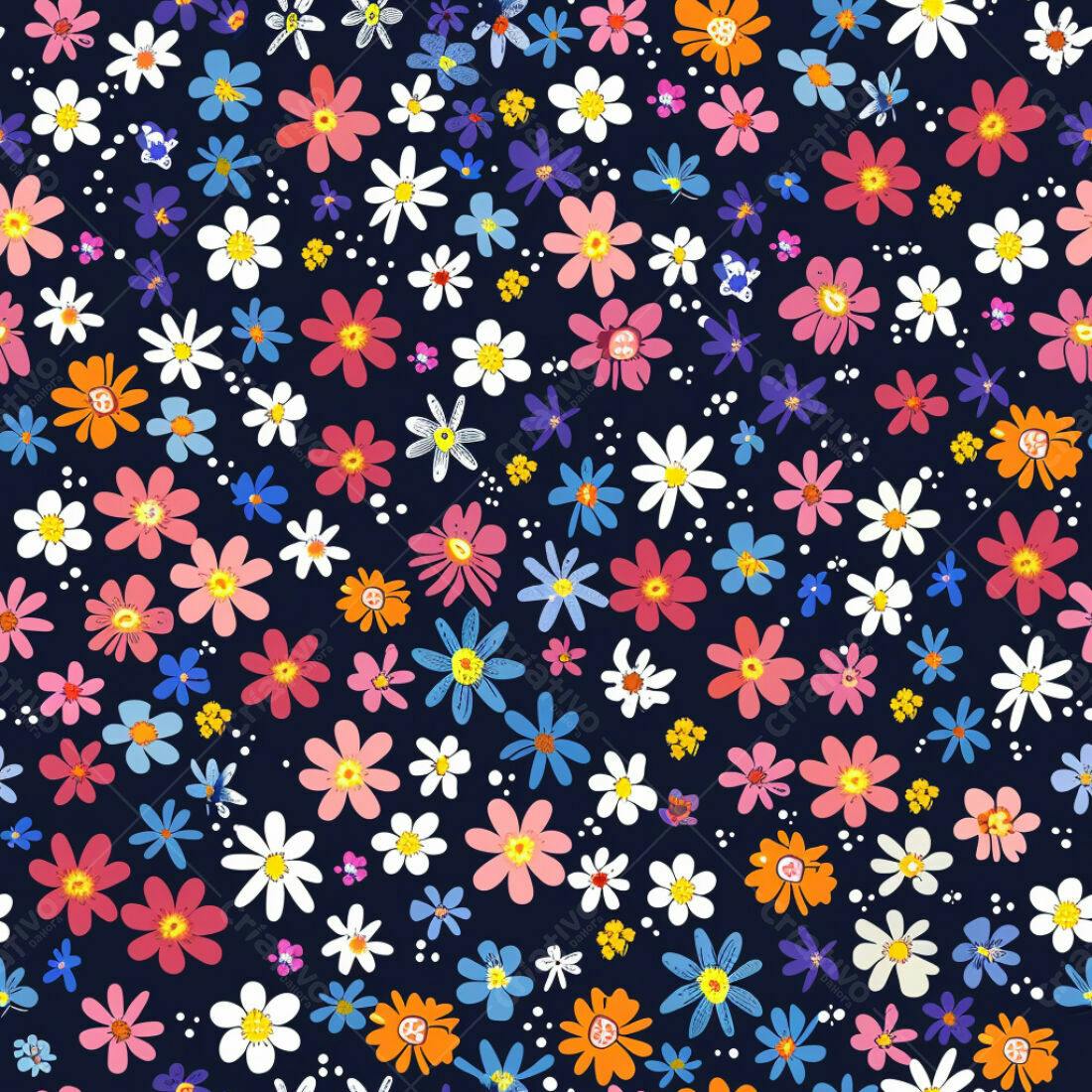 Textura floral colorida para fundo
