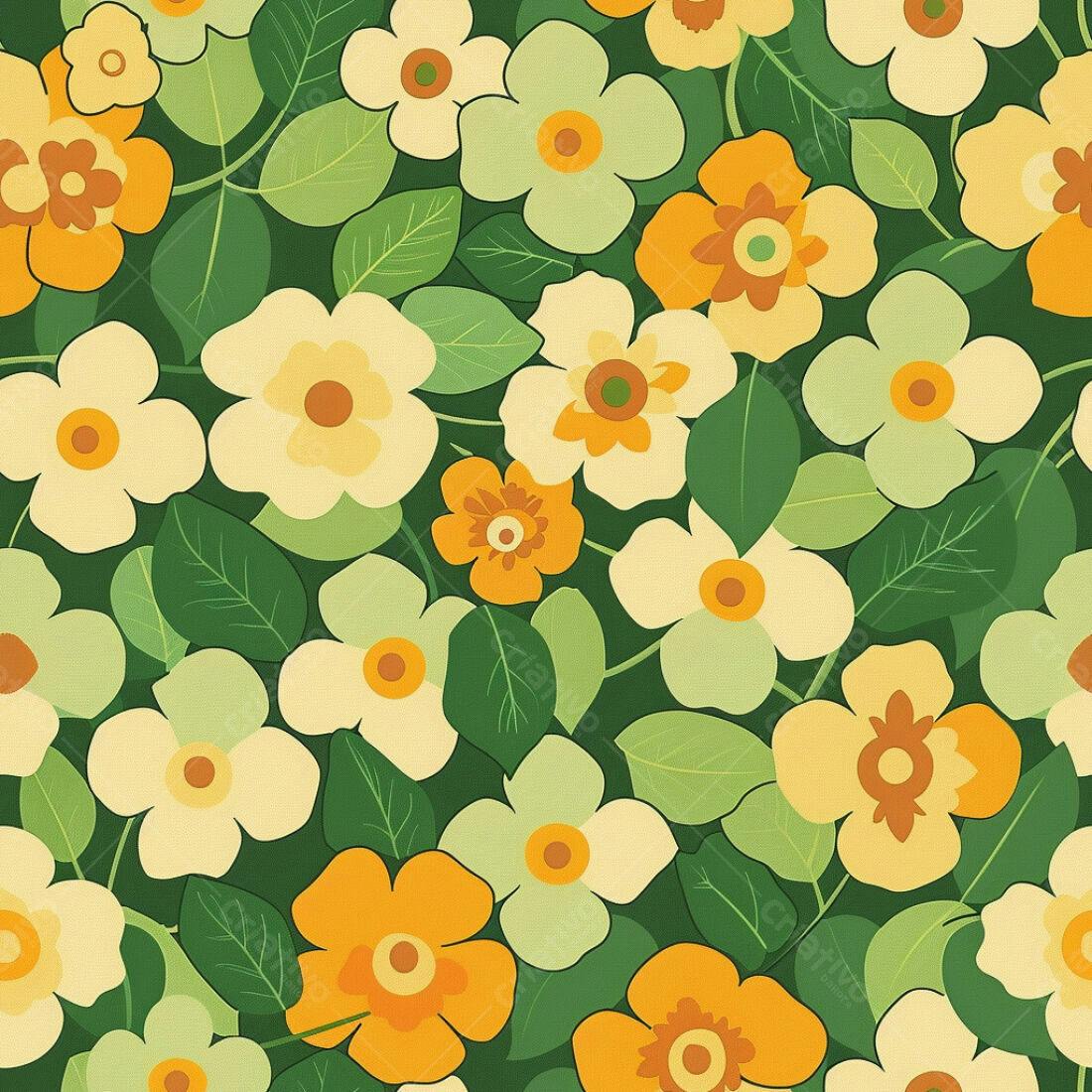 Textura floral vintage para papel de parede