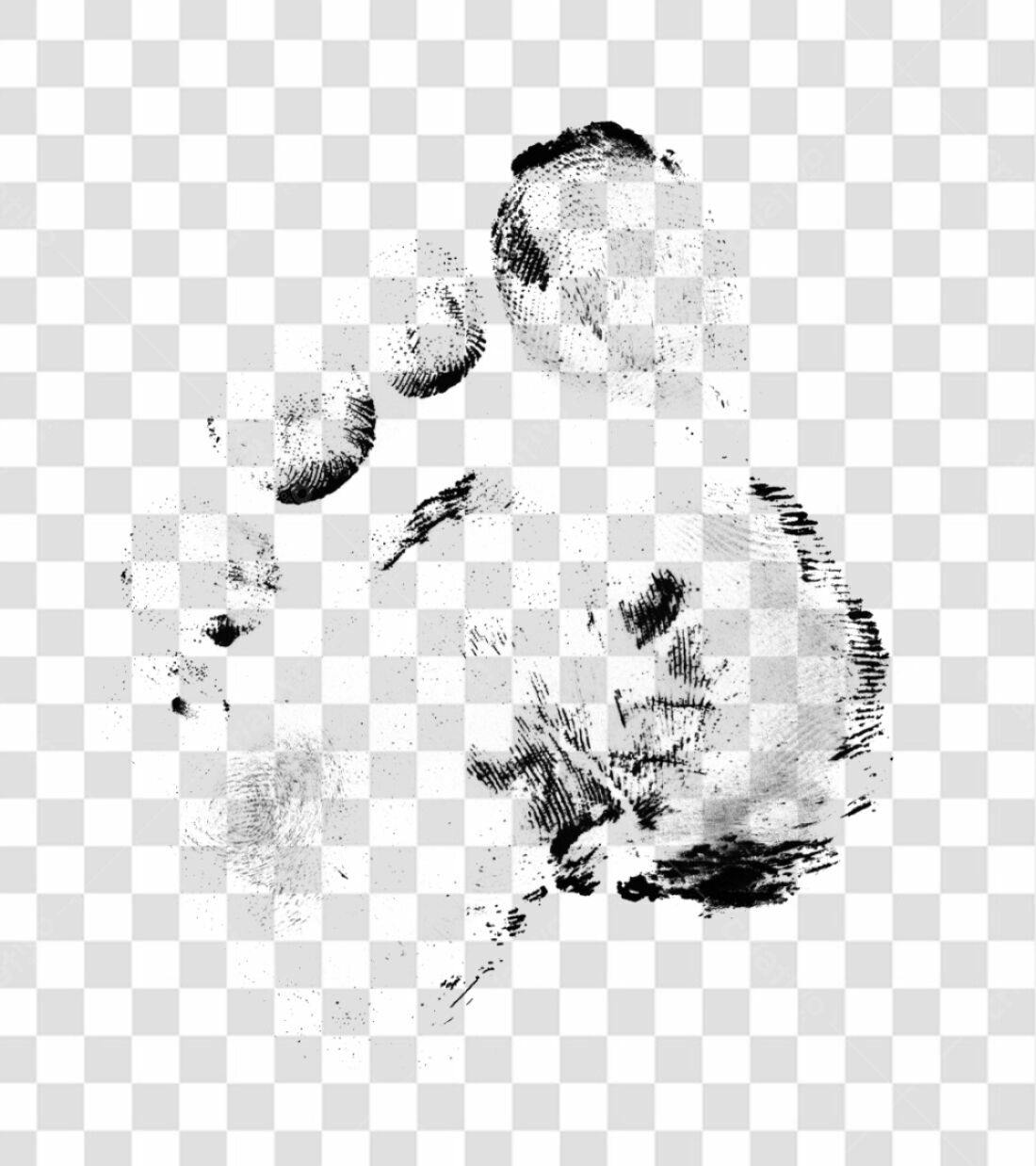 PNG Elemento gráfico abstrato com textura de impressão digital