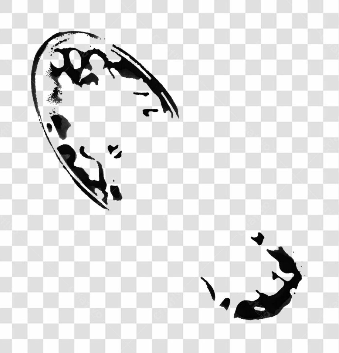 PNG Marca de Pé Abstrata para Design Moderno com fundo transparente