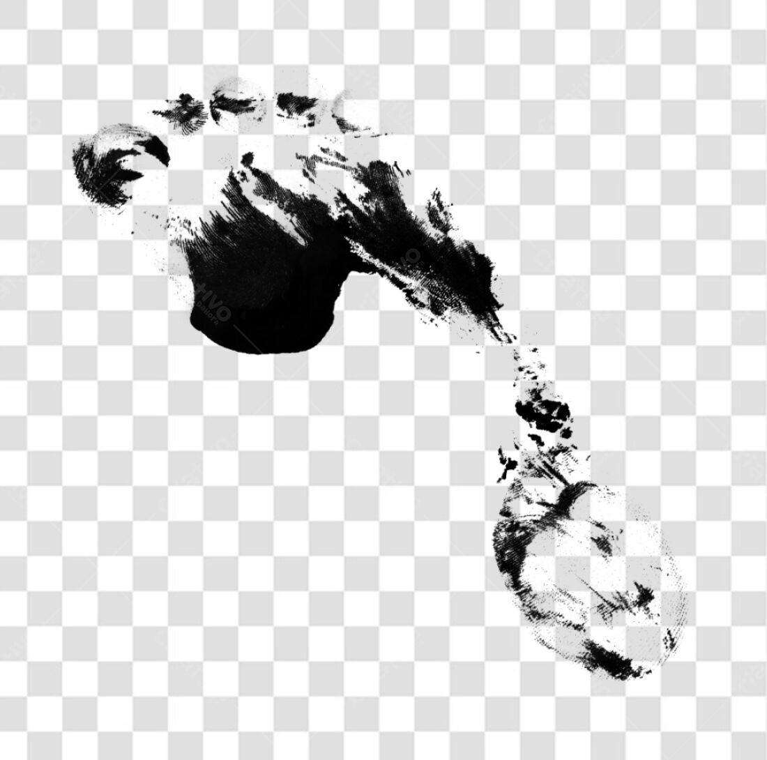 PNG com fundo transparente Marca de Pé Abstrata