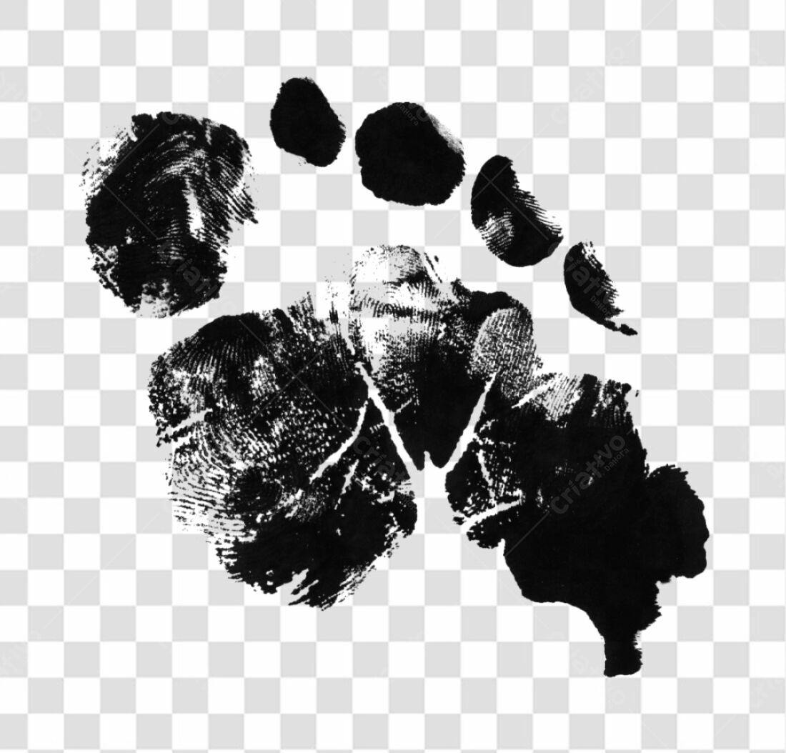 PNG Pegada de Pé Infantil para Design com fundo transparente