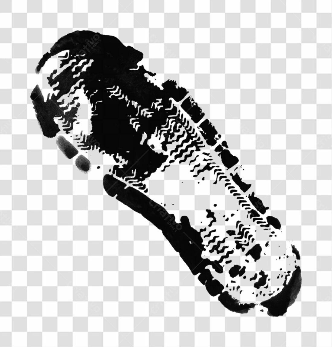 PNG Marca de Sapato Preta com fundo transparente