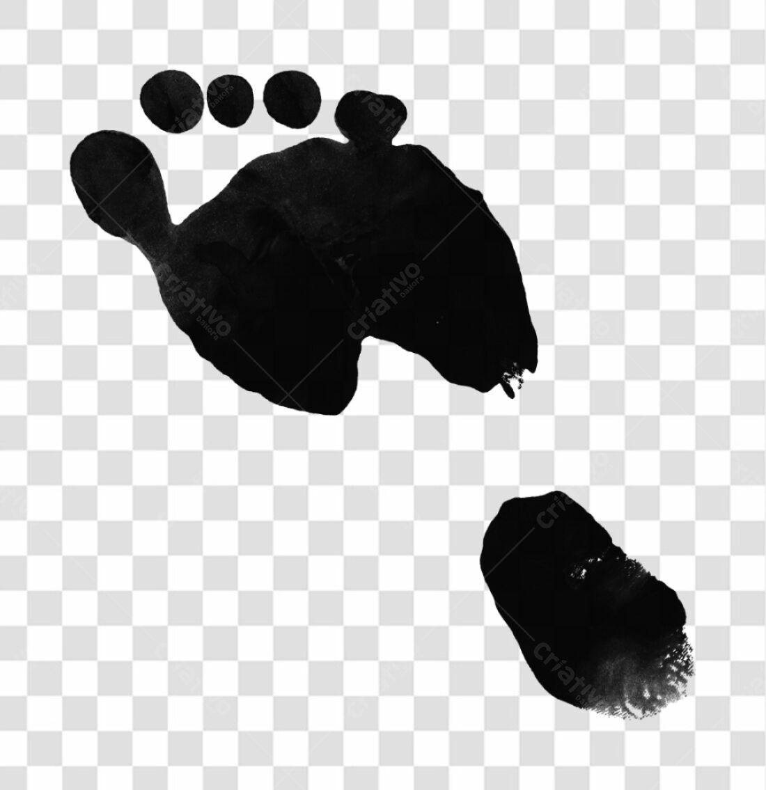 PNG com fundo transparente Pegadas Pretas Abstrato