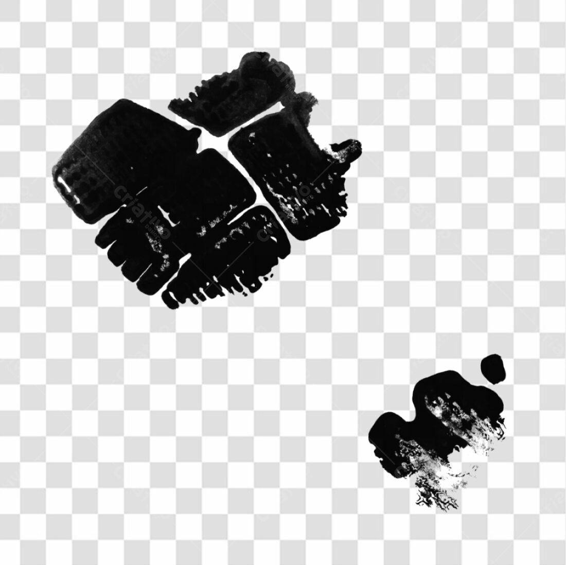 PNG Marca de Sapato Preta com fundo transparente