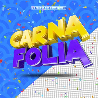 SELO 3D CARNAFOLIA CARNAVAL PARA REDES SOCIAIS