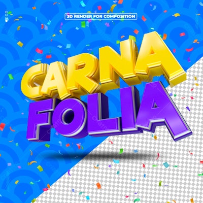 Kit Carnaval 3D PSD Editável
