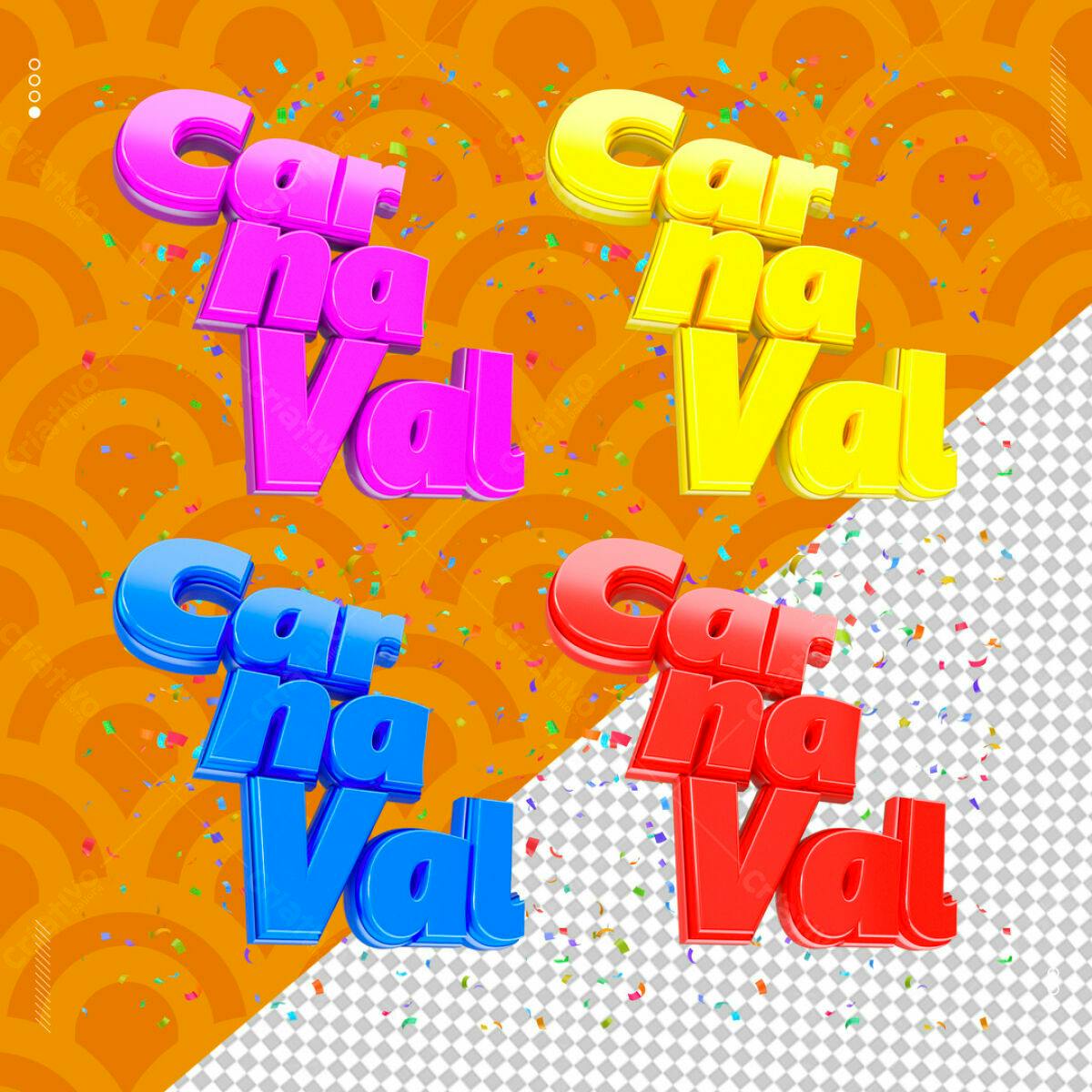 Kit Festa Carnaval PSD Editável