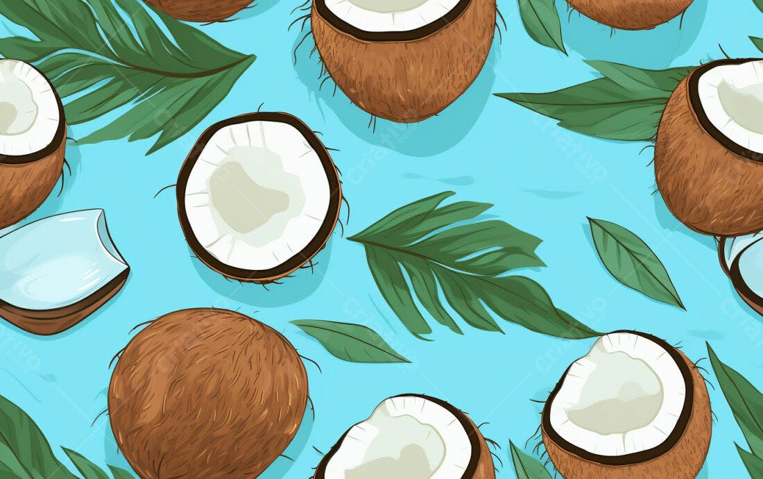 Textura Coco Tropical para Fundo