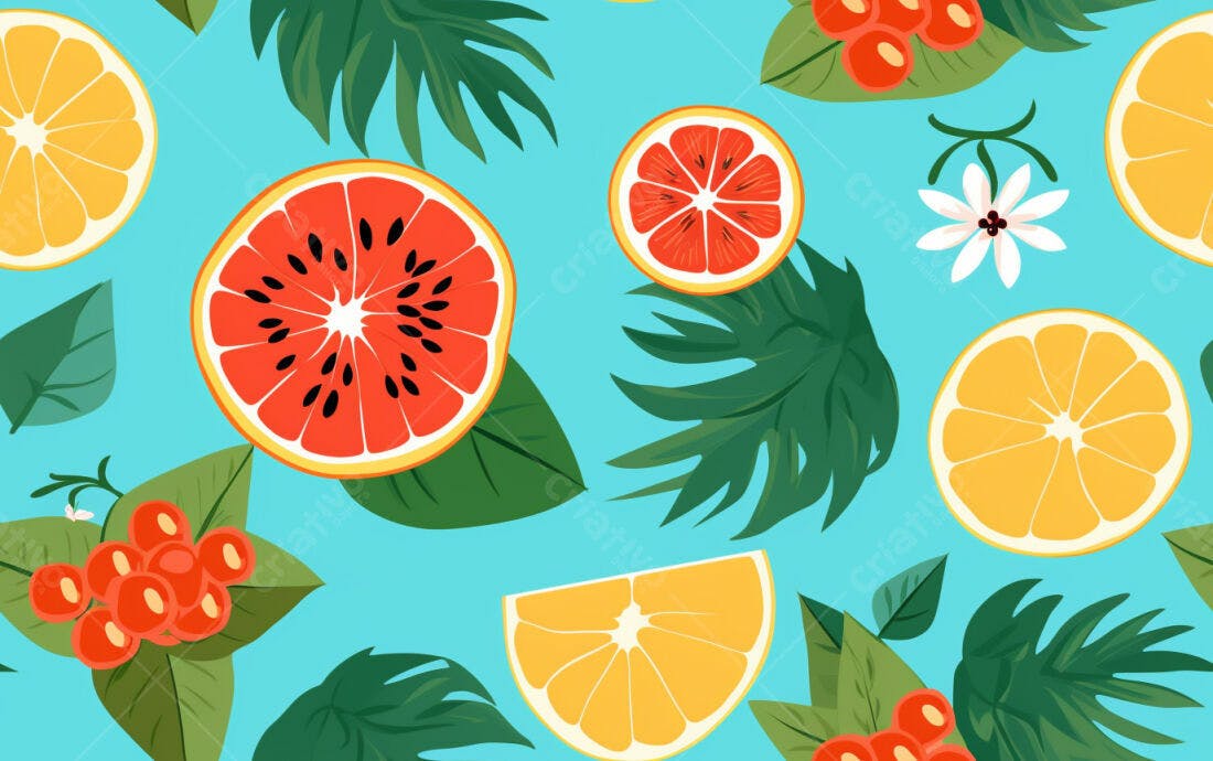 Textura frutas tropicais vibrantes para fundo