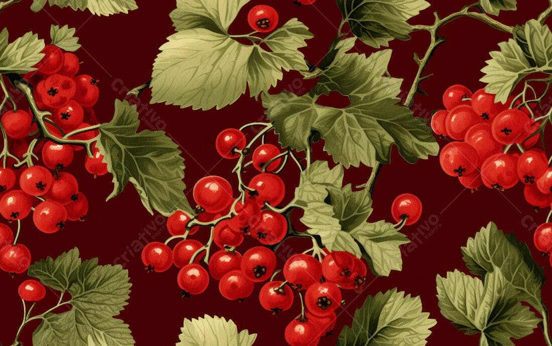 Textura Frutas Vermelhas para Papel de Parede