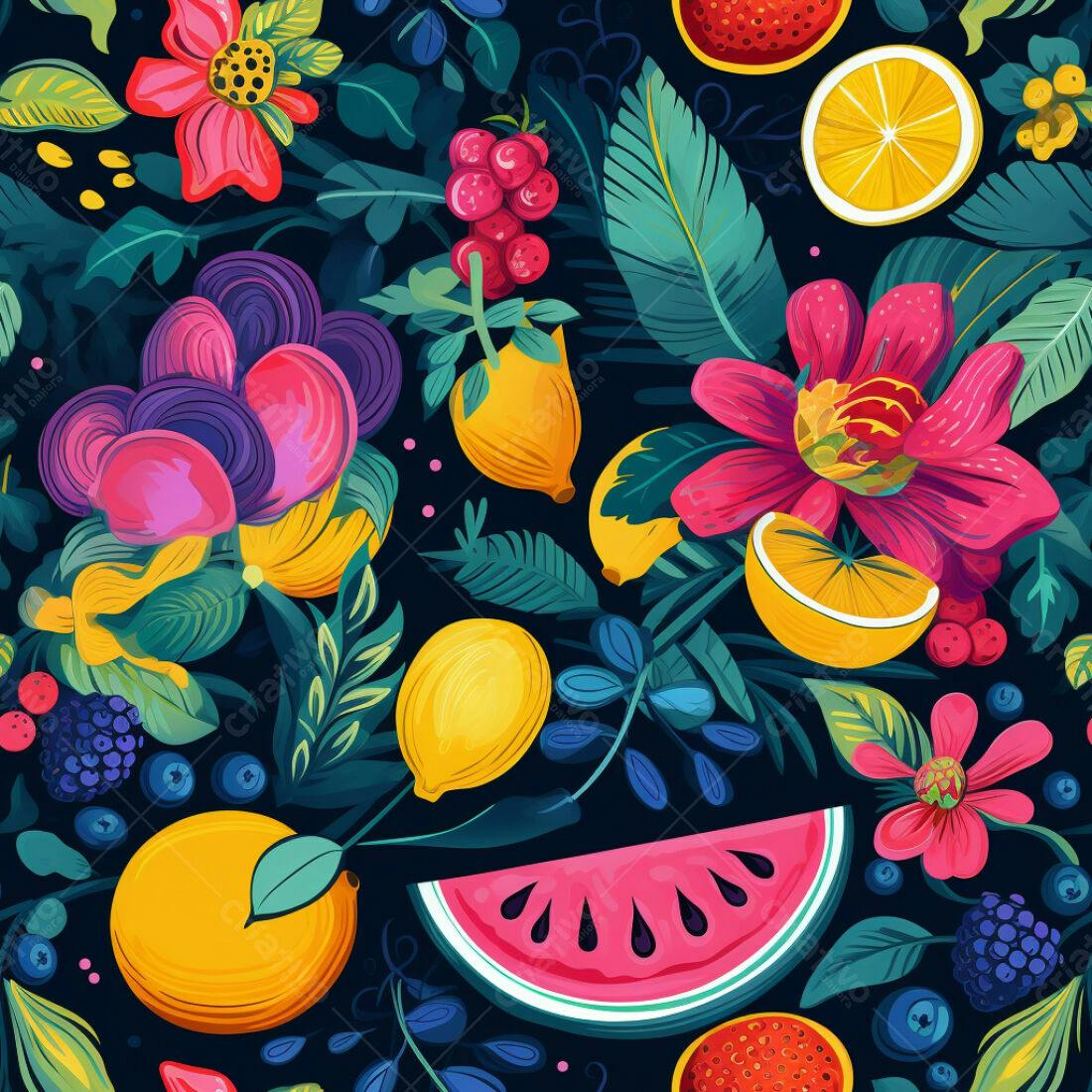 Textura floral tropical colorida para fundo