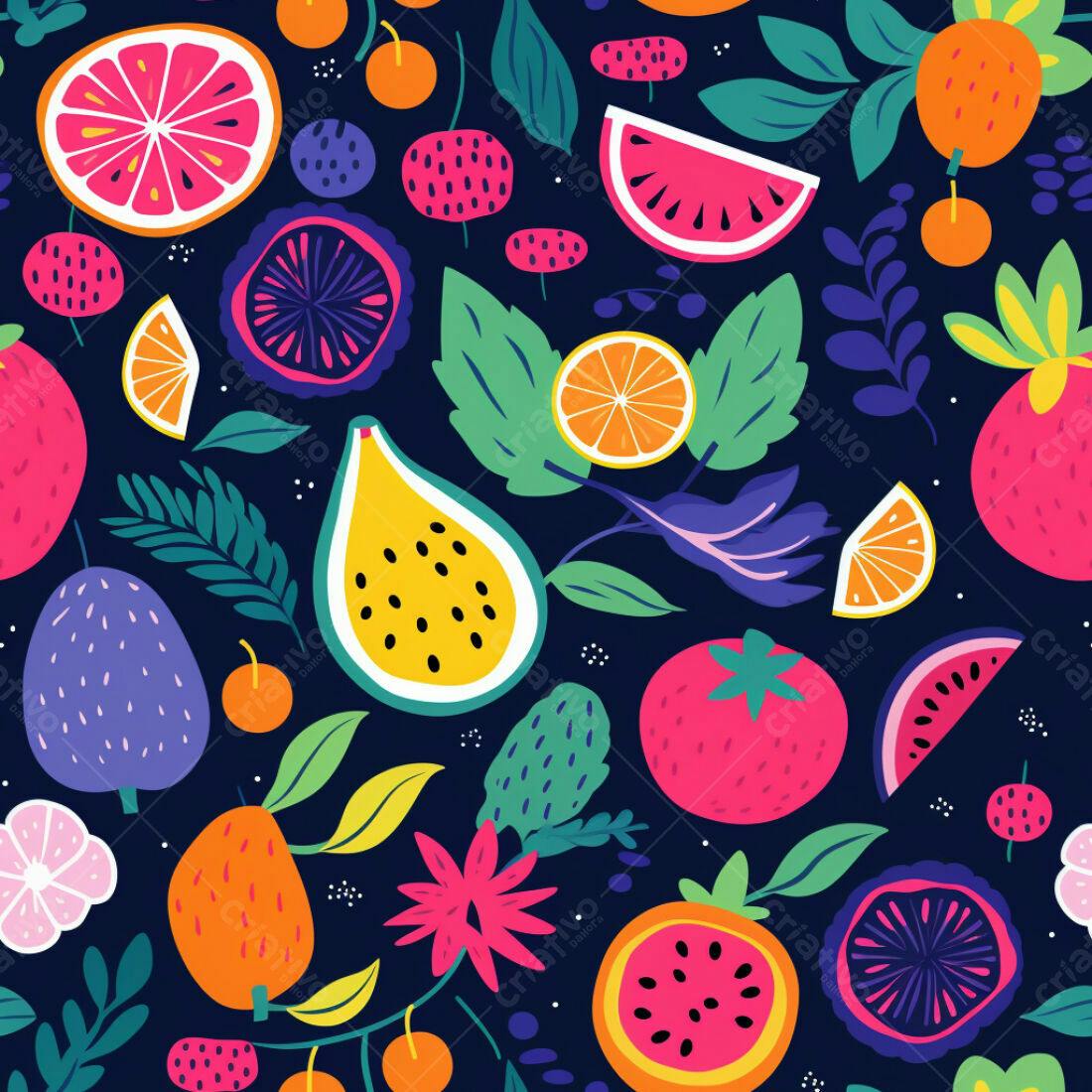 Textura frutas tropicais vibrantes para fundo