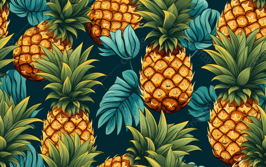 Textura Abacaxi Tropical para Fundo