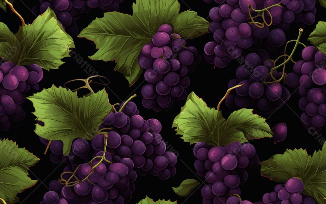 Textura Uvas Roxas para Fundo Escuro