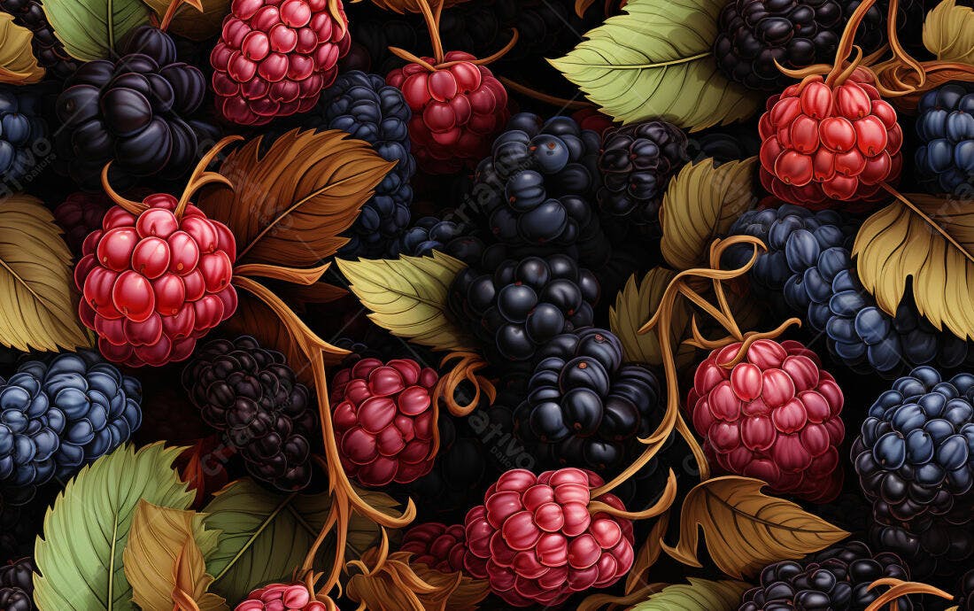Textura Frutas Silvestres para Fundo