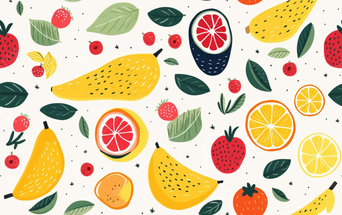 Textura Frutas Coloridas para Fundo