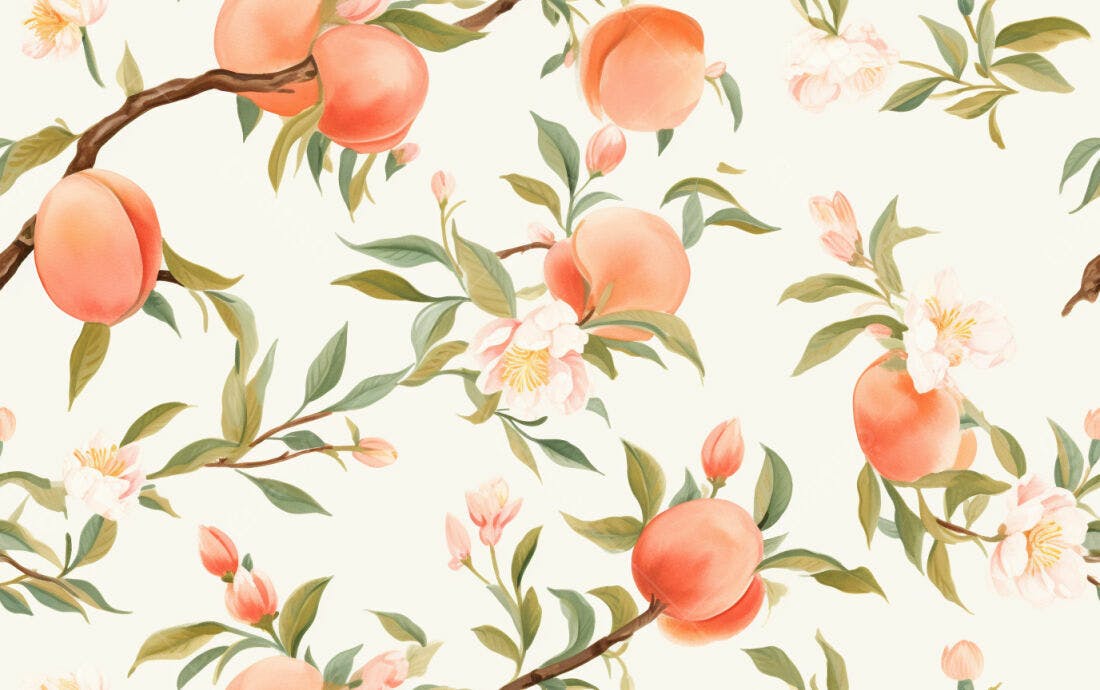 Textura pêssego floral para papel de parede