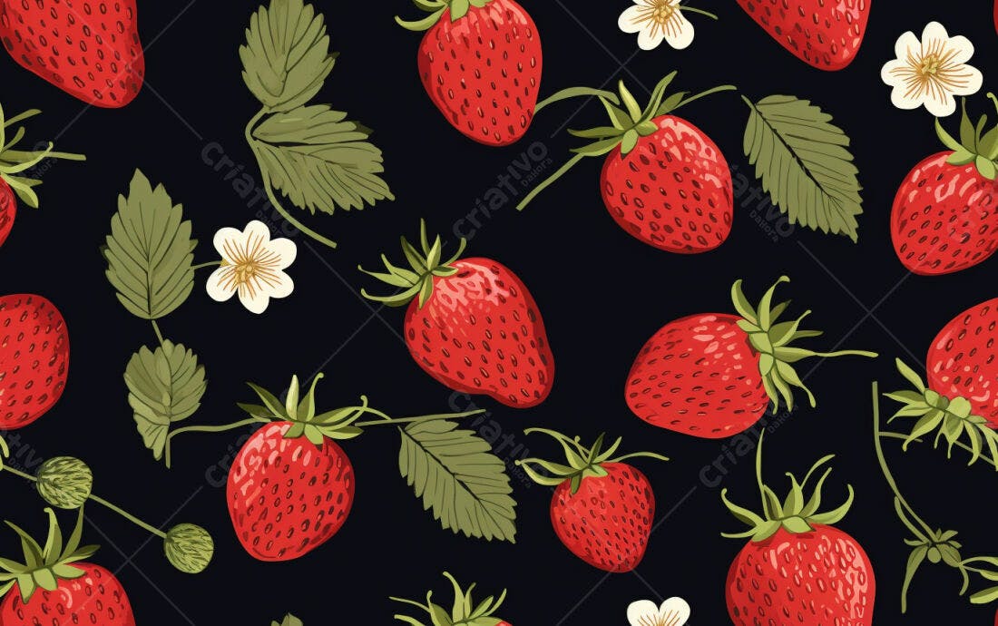Textura Morango Vermelho para Papel de Parede