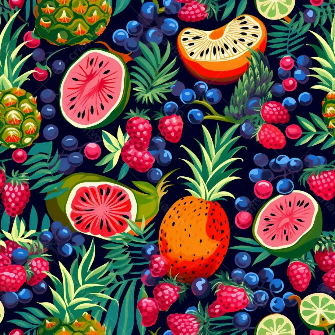 Textura Frutas Tropicais para Fundo