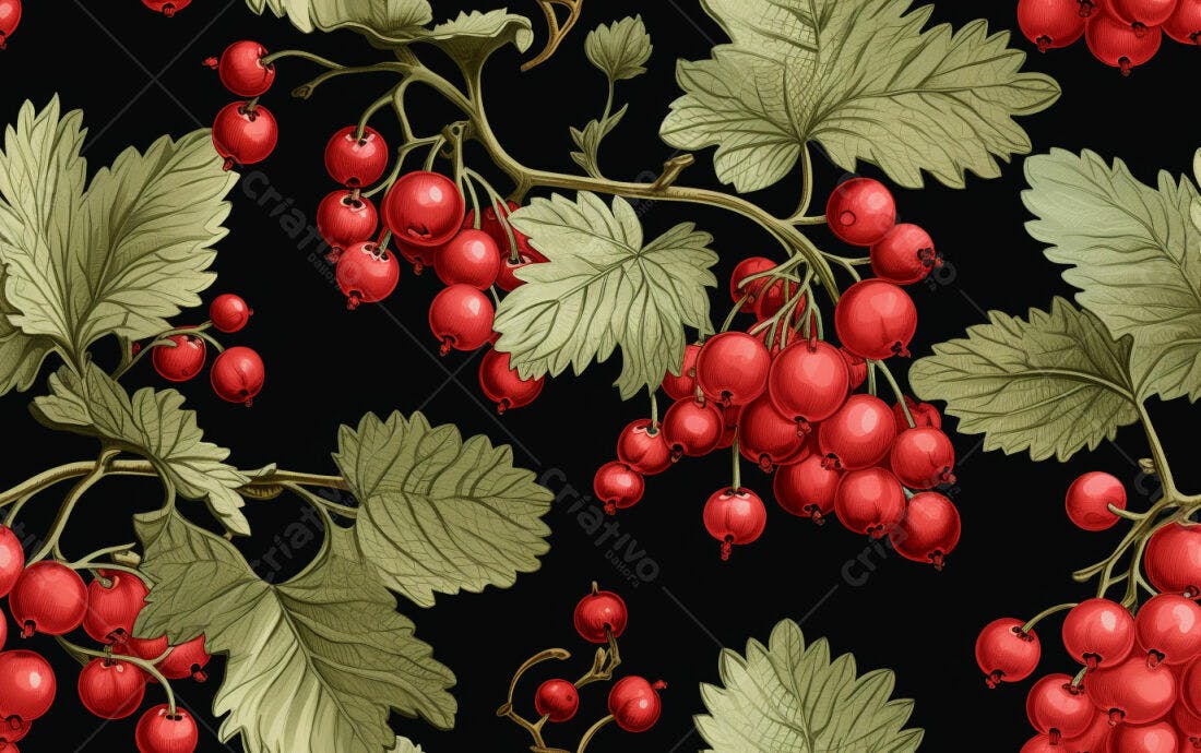 Textura Frutas Vermelhas para Papel de Parede