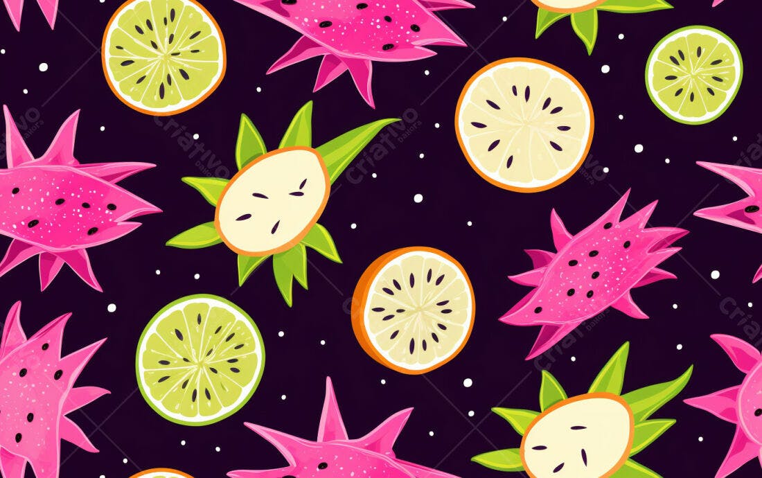 Textura Frutas Tropicais para Fundo
