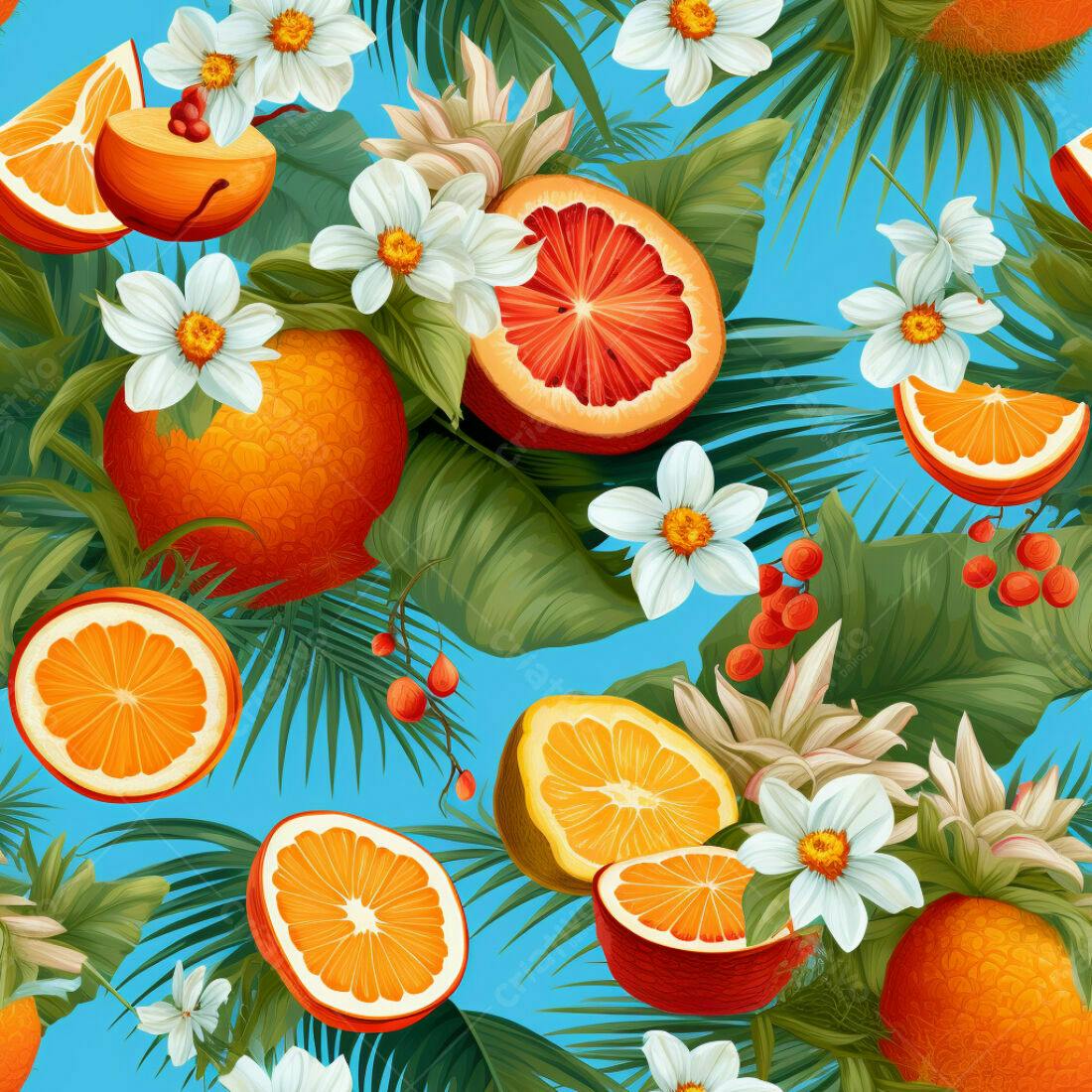 Textura Frutas Tropicais para Fundo