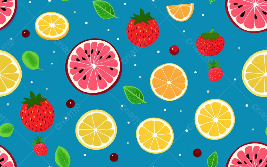 Textura Frutas Verão para Fundo