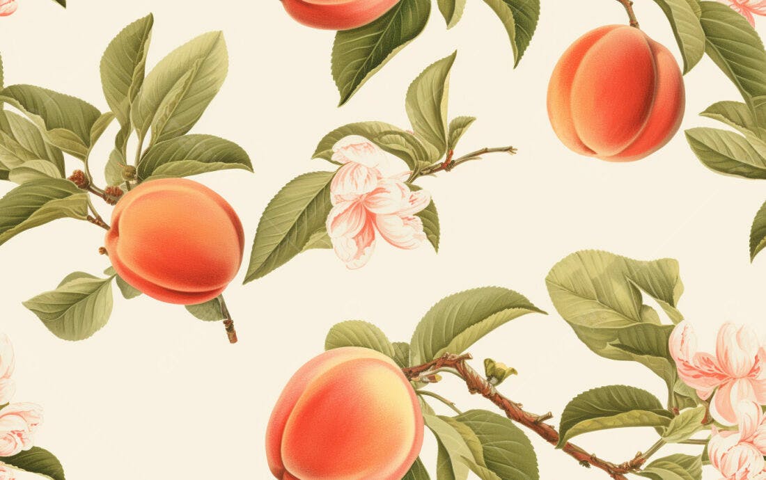 Textura pêssego floral para papel de parede