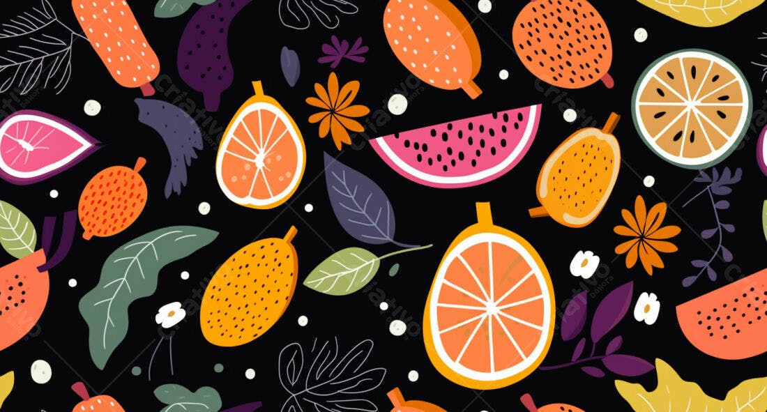 Textura Frutas Tropicais para Fundo