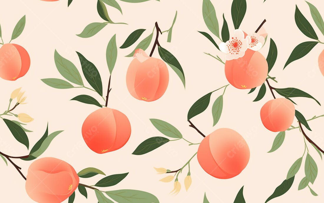 Textura pêssego floral para fundo