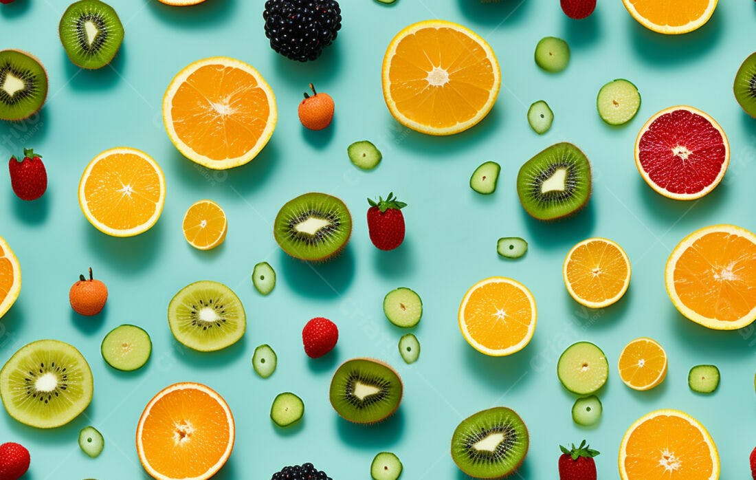 Textura Frutas Tropicais para Fundo