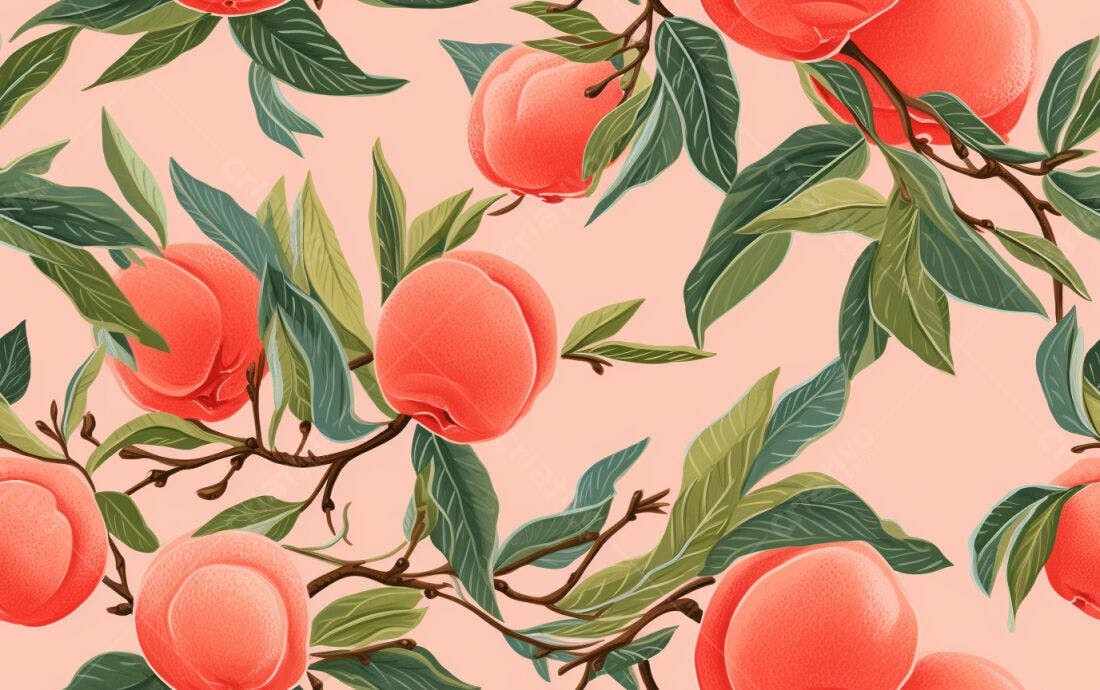 Textura pêssego floral para fundo