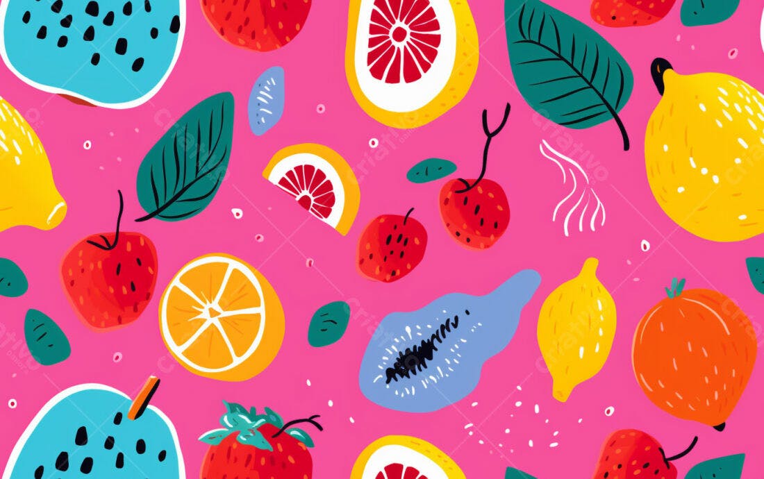 Textura Frutas Tropicais para Fundo