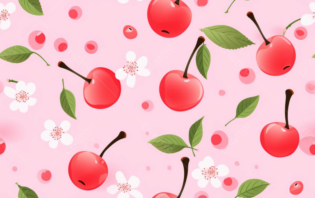 Textura cerejas rosa para fundo romântico