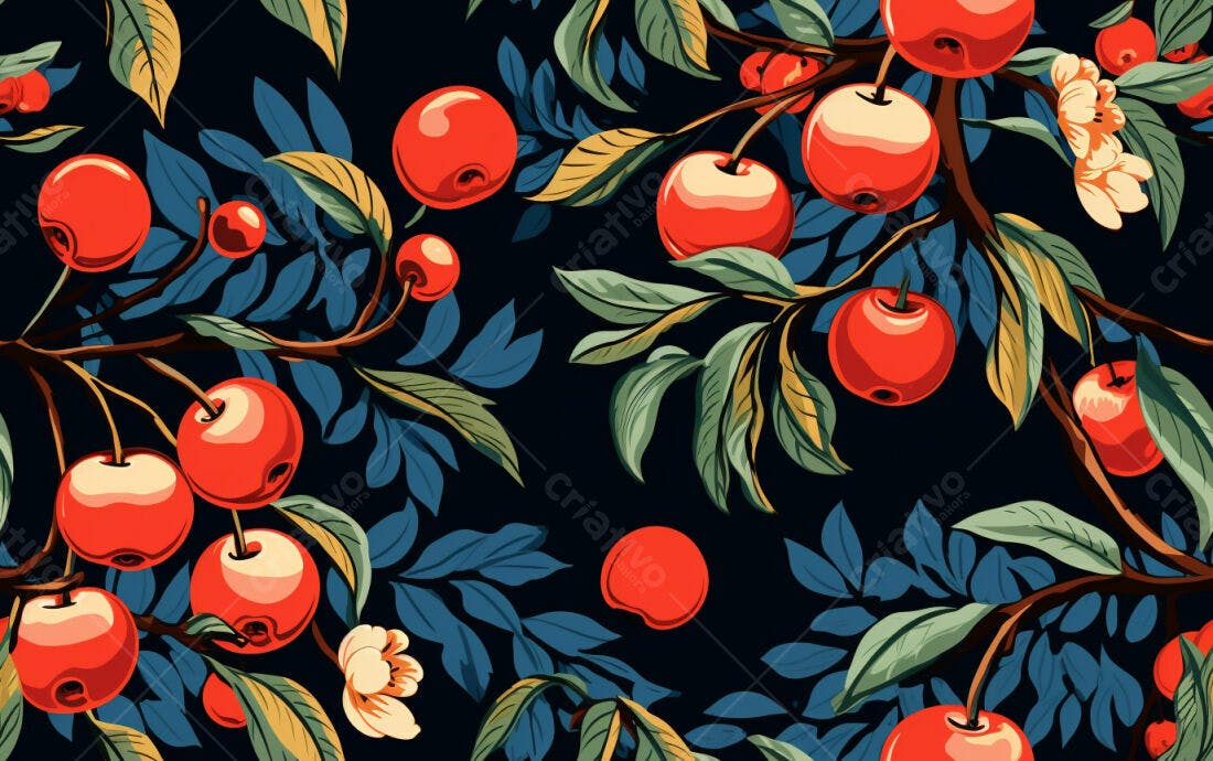 Textura Frutas Vermelhas Padrão para Fundo