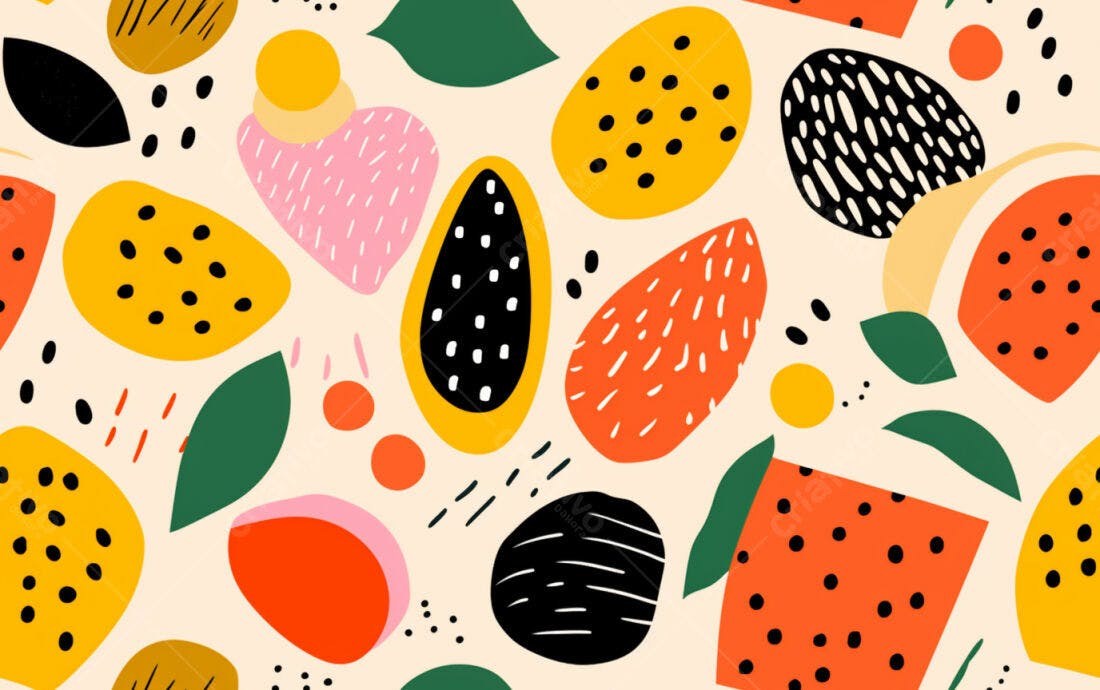 Textura Abstrata Frutas para Fundo Moderno